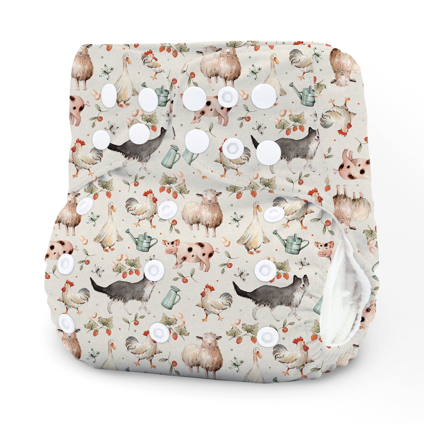 Newborn Pocket Diaper - Barnyard Frolic
