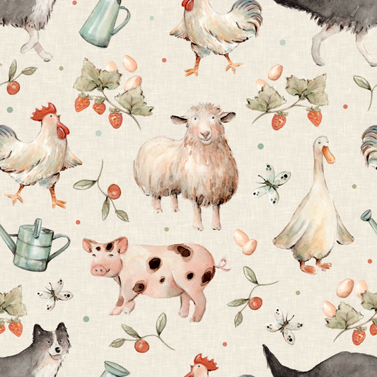 Newborn Pocket Diaper - Barnyard Frolic