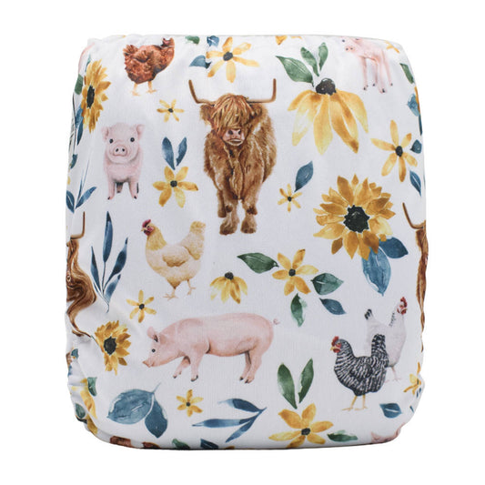 OS Pocket Diaper - Barnyard Floral