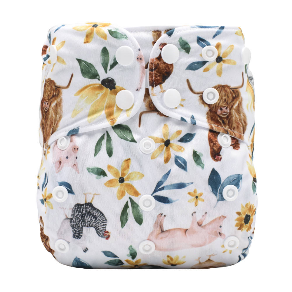 OS Pocket Diaper - Barnyard Floral