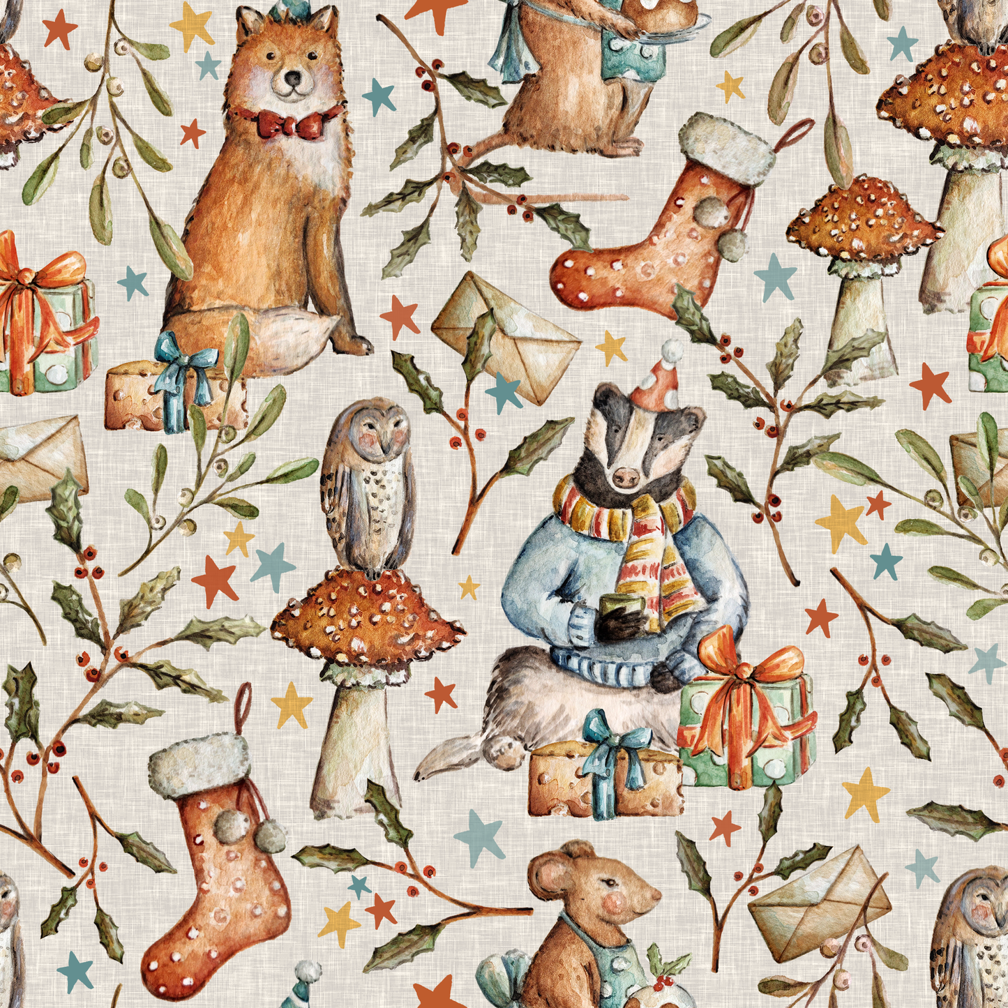OS Pocket Diaper - Festive Forest